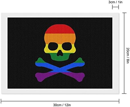 Bandeira do orgulho gay Kits de pintura de diamante da bandeira do orgulho 5D DIY FLILHA FILIZAÇÃO RETRO DE RETRAS DE ARTES DE WALL Decor para adultos 8 x12