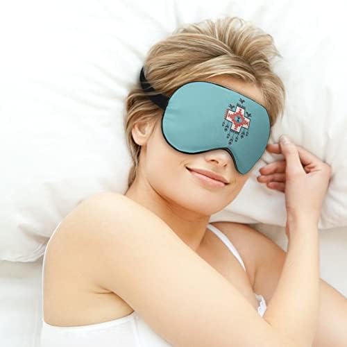 Thnic tribal asteca Dreamcathher máscara ocular com cinta ajustável para homens e mulheres noite de viagem para dormir uma soneca
