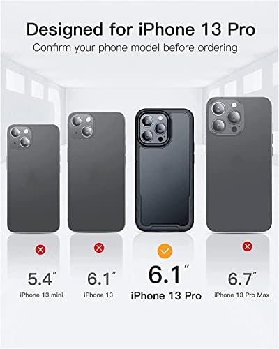 Caso de Fulnes para iPhone 13 Pro Max, capa fina de TPU com suporte para anel de celular, anti-queda à prova de choque de casos