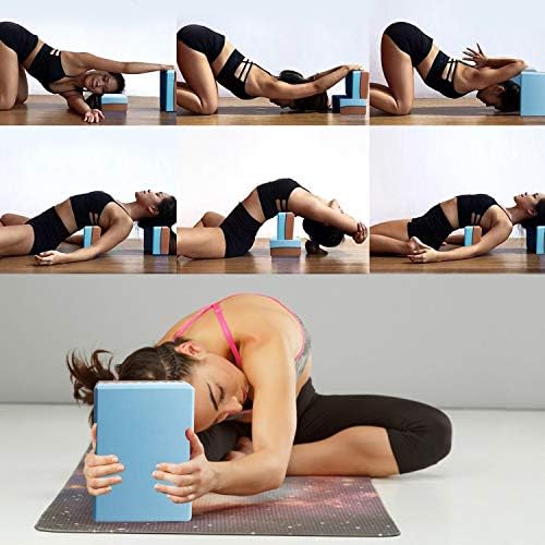 Szocool Blocos de ioga, alta densidade EVA Soft Soft não deslizamento Surface para ioga, pilates, meditação, melhorar a força e auxiliar