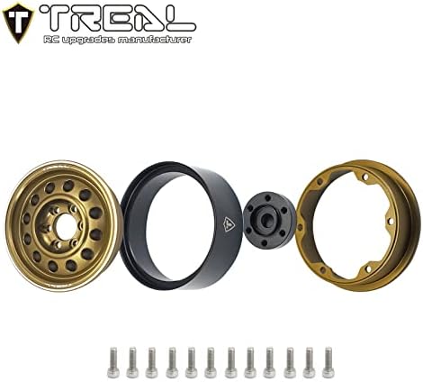 Treal metal 1.9 aros de roda de beadlock 4pcs cubo da roda de design vintage para roda de carro