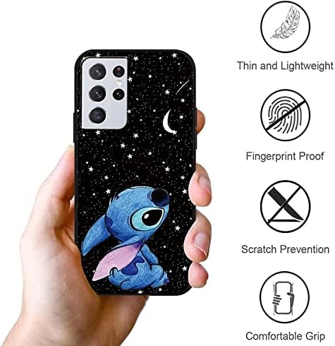 [2 pacote] Caso fofo para o caso Samsung Galaxy S21 Ultra 5G, estéticos de desenho animado Kawaii Casos de telefonia fria para meninas