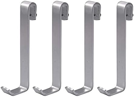 Pacote rddconkit de 4 espaço de alumínio de alumínio gancho pendurado gancho para portas de vidro do chuveiro de banheiro