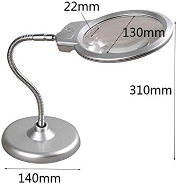 Ligas de lupa BOCBCO Lúciante de desktop poderosa, mangueira de mesa de mangueira de 130 mm Luzes de tira de led de calibre