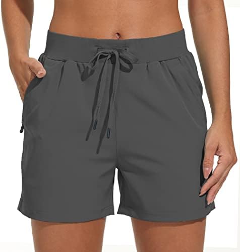 Vayager short feminino caminhada shorts atléticos Quick Dry Lightweight Active Active Summer Running Shorts com bolsos com