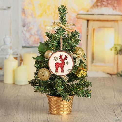 Christmas Pingente de madeira de madeira decoração luminosa árvore de Natal Pingente Lâmpada de madeira Lâmpada de Natal Pingente de madeira Garland ao ar livre de Natal