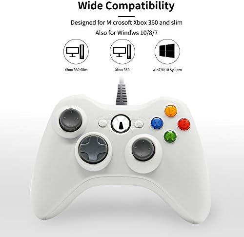 Controlador Xbox 360 conectado para Xbox 360 Console & Windows, Xbox 360 Game Controller Gamepad
