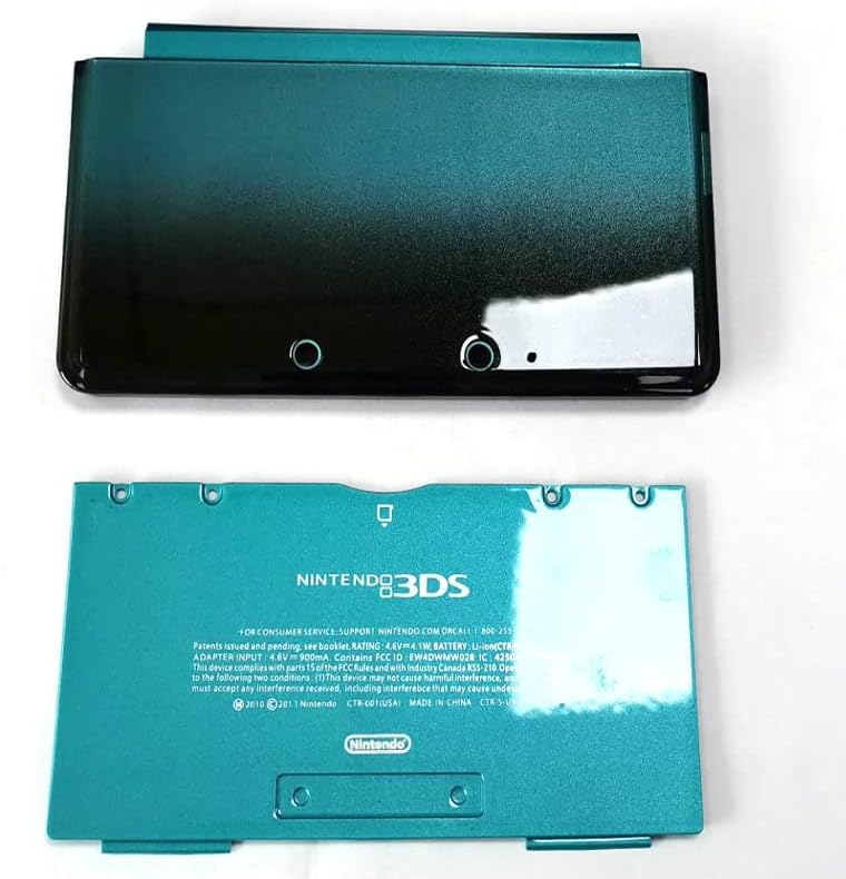 Caixa de capa de casca de moradia para reposição para o console do jogo Nintendo 3DS, acessórios completos de caixa de substituição completa para o 3DS Blue
