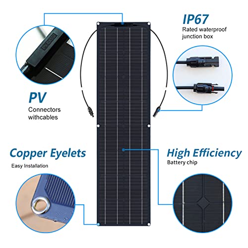 Conjunto de painéis solares da FTVogue, kit de energia do painel solar de estimação silicone monocristalino para iate RV RV Street lâmpada