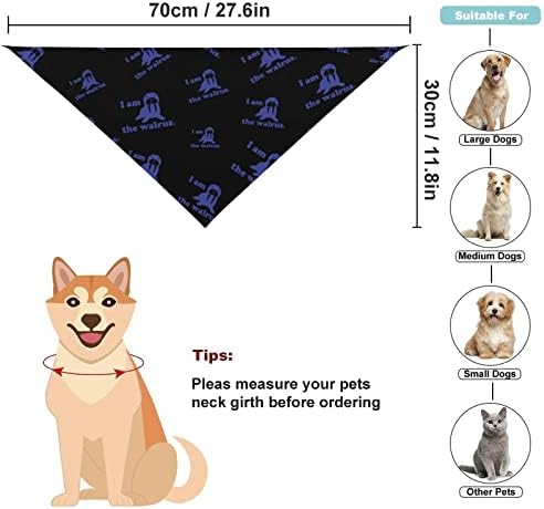 Eu sou o cão da morsa bandana lenço de animais de estimação Bibs triangulares acessórios de lenço impresso