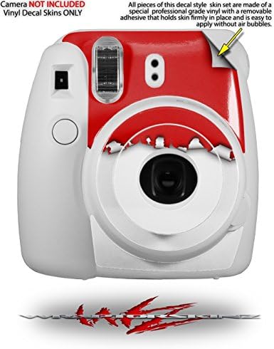 Decalque de pele de Wractorskinz compatível com Fujifilm Mini 8 Câmera Rediced Colors Red White