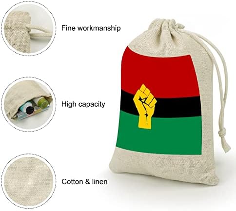 Black Power African Flagutas Sacos de armazenamento Bolsas de doces bolsas de presente reutilizáveis ​​dobráveis ​​e compactos