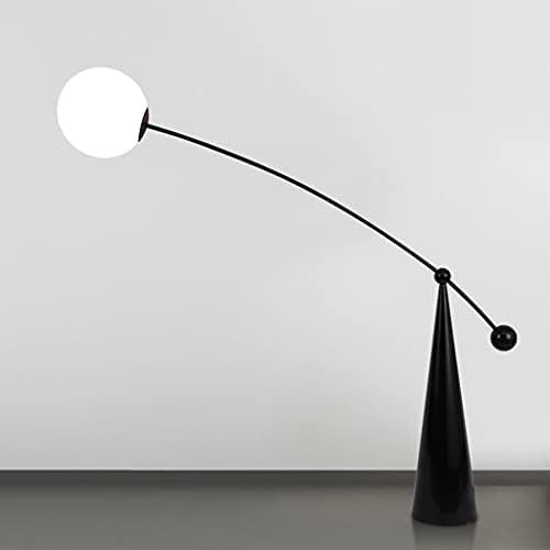Zlxdp lâmpada de piso minimalista nórdico Luz de pesca com tinta spray de vidro fosca para a decoração de cabeceira da sala