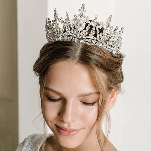 Aw Tiara Bridal e coroas para mulheres Princesa Tiara Barroca Rainha Coroa Cabeça Acessórios para Cabelo Para o concurso