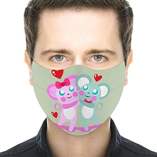Máscaras de segurança laváveis ​​de moda máscara de roupas originais casal fofo desenho animado de animais adouts adouts homens