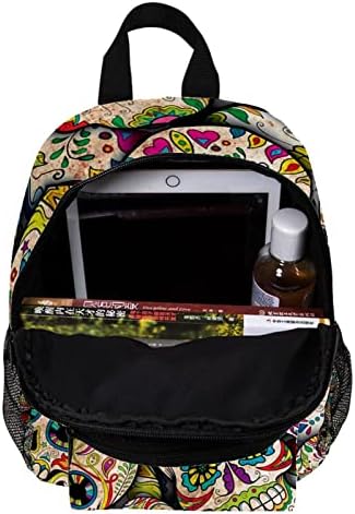 Mochila VBFOFBV para mulheres Laptop Daypack Backpack Bolsa casual, flores coloridas de caveira de açúcar