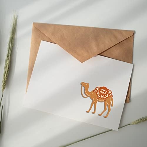 Globleland Camel Metal Cutting Dies Animais Die Cuts para DIY Scrapbooking Cartões de casamento de aniversário de Páscoa Fazendo decoração de envelope, platina fosca