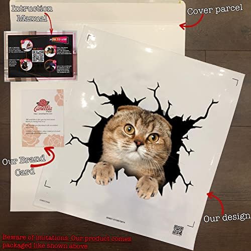 Adesivo de gato de gato escocês pacote adesivo de gato decalques de carro gato gato cool 3d vaso sanitário adesivo