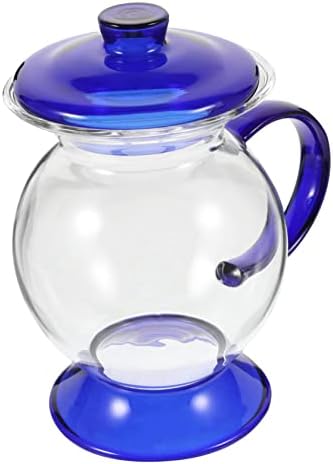Upkoch 4pcs de xícara engraçada de copo de copo de copo de copo de vidro canecas de café com tampas com copos de bebida coloridos caneca vintage copo de água minúscula caneca de vidro de vidro com tampa de água portátil caneca de água