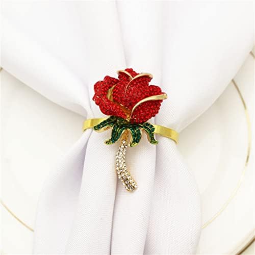 Kmiopi 30pcs Rose Flower Nablot Button Hotel Hedding Party Napkin Ring Ploth Ring