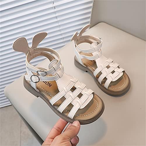 Sandálias de garotinha verão de verão fechado de dedos romanos de verão para crianças sapatos de verão infantil sapatos de menino de menino