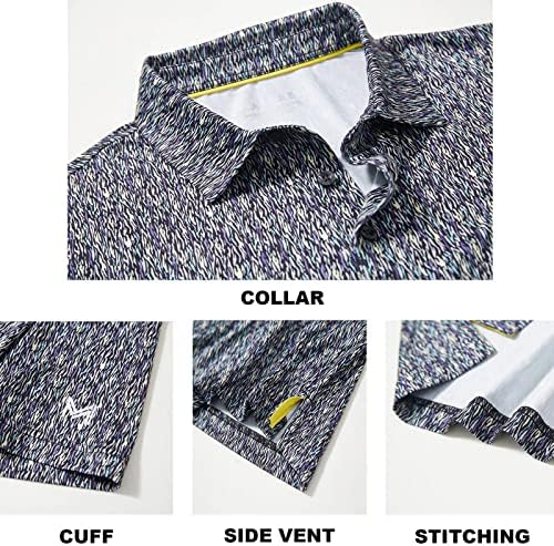 Camisas de golfe masculinas Manga curta Maldição Wicking Dry Fit Printe