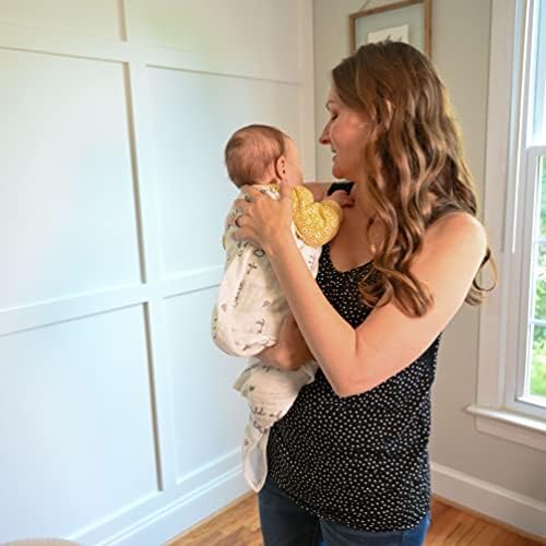 Lollybanks Swaddle Blanket | Algodão de musselina | Recém -nascido neutro e bebê neutro de gênero para meninas e meninos, registro