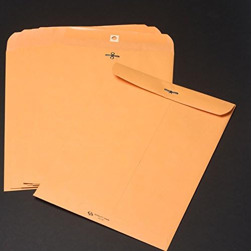 Parque de qualidade 10 x 13 envelopes de fecho, adesivo goma e ativado por umidade para selo seguro permanente, papel de 28 lb,