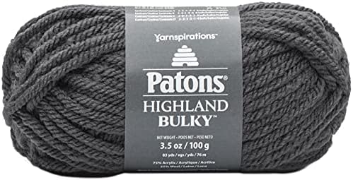 Patons Highland Bolky Solums Yarn, Oxford Gray