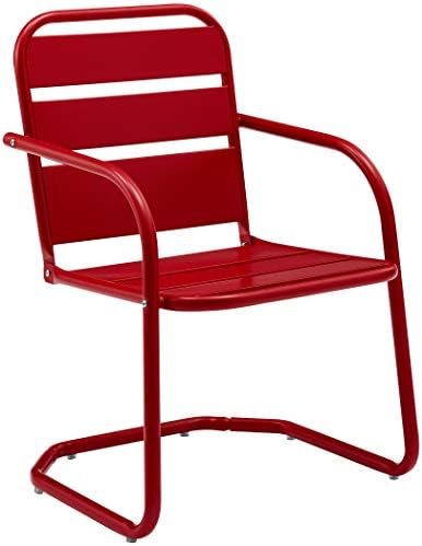 Crosley Furniture Co1030-Re Brighton Retro Metal Chair, vermelho