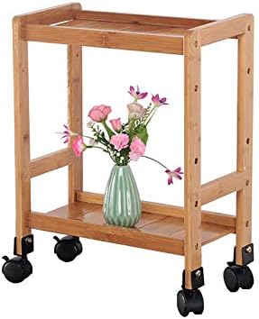Yuyandejia bambu de push de push manue com a cozinha multi-camada de pouso de polia, prateleira de armazenamento de caixa de banheiro comprimento: 36cm/52cm/60cm