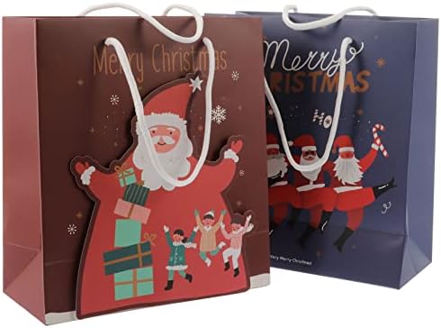 Sacos de cabilock bolsas de supermercado reutilizáveis ​​papel de papel de doces de doces de doces de Natal 2pcs