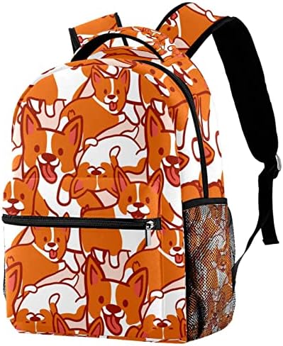 Bolsas de estudantes de cães corgi viagens mochilas para meninos meninas 29.4x20x40cm11.5x8x16 em