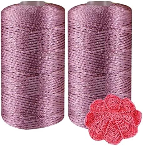 2pcs fios de nylon de cordão macio, fios de corpo de tricô de mão, fio de gelo de gelo fino, para tricotar a mão de malha de verão,