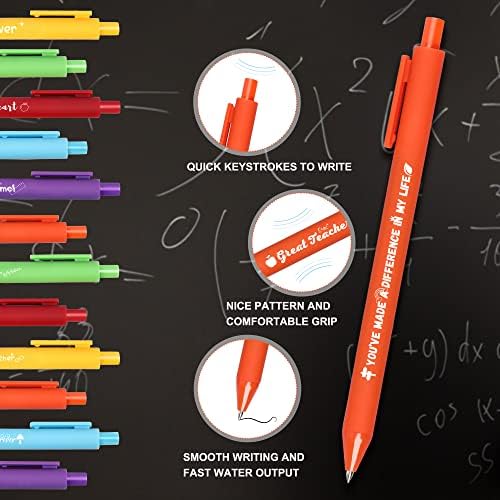 12 Pens Pens Pens Presentes de Apreciação de Professores Pens engraçados Conjunto de canetas Professor Favorias Favorias
