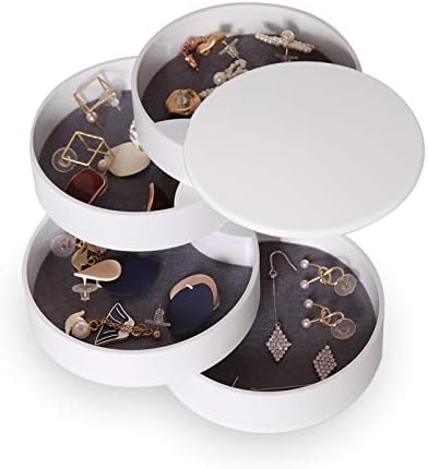 Organizador de jóias Conbola, suporte para breol de caixa de jóias pequenas para mulheres, bandeja de jóias de viagens de 5 camadas com tampa para pulseiras Bracelets