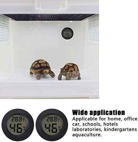 Hygrômetro Thermo-Meter 2pcs de 2pcs, mini-digital LCD Thermo-meter higrômetro redondo forma de temperatura Medidor