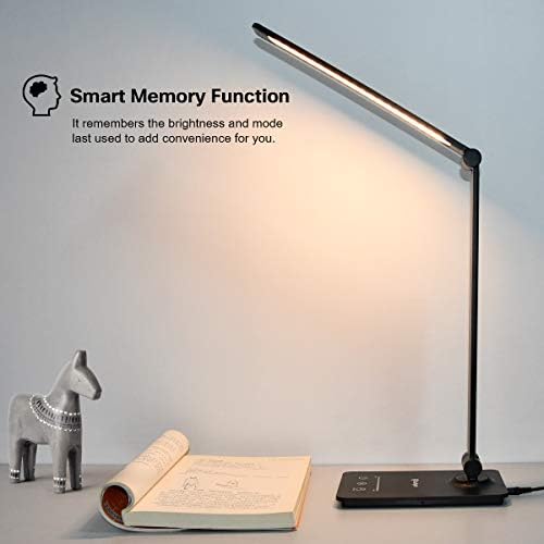 Lâmpada de mesa LED Cesunlight para casa/escritório, luz de mesa, 7W, 5 modos de cores, 6 níveis de brilho, controle