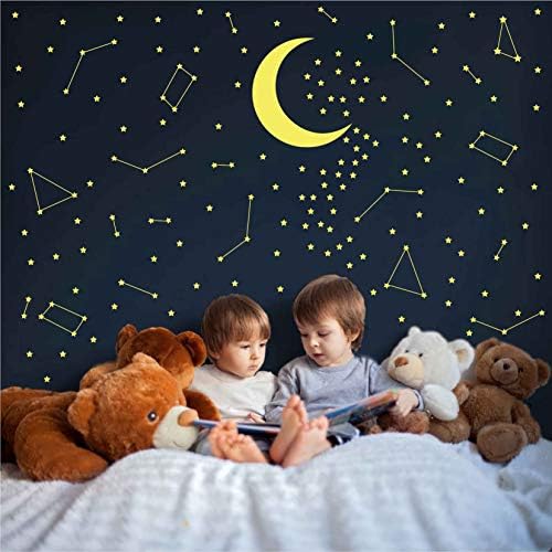 MELISSALOVE 190 CONSTELAÇÃO DE CONSTELAÇÃO DE GOLT STAR Decalque para crianças decoração removível Decoração Exterior Espaço