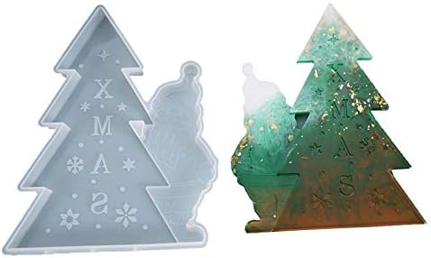 Dbylxmn Sacos pequenos com alças decoração Santa epóxi silicone Diy Listagem de árvores de cristal de cristal e organizadores