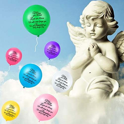 72 peças Balões de Memorial Funeral coloridos Remembrance Balões biodegradáveis ​​para celebração da vida, lançamento de balão, decoração de funeral