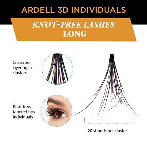 Ardell 3D Indivíduos Long Black, 4 pacote