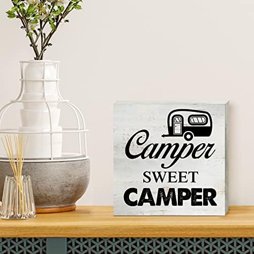 Camper Camper Camper Camping Caixa de madeira SILH