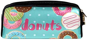 Donuts de chocolate Caso de maquiagem de bolsas cosméticas Caixa de lápis para crianças para crianças Caixa de papelaria