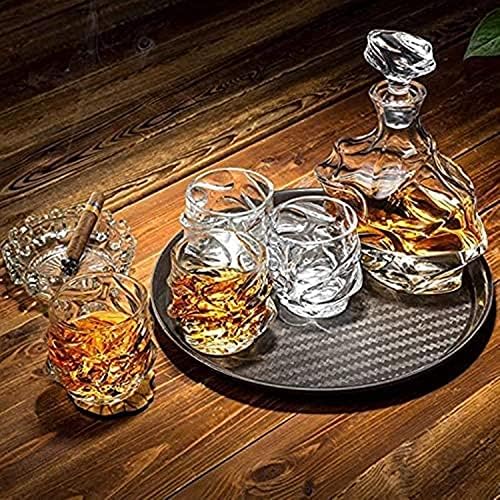 Whisky Decanter Personalidade Decanter de vinho e copos Definir um conjunto personalizado de uísque, garrafa de vidro