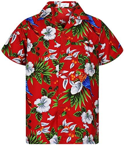 Funky Hawaiian Shirt Men Shortsleeve Frontpocket
