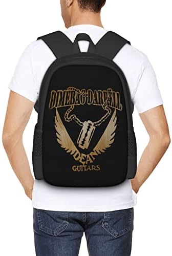 Vvhuda Dimebag Singer Darrell Backpack Bag Saco de Viagem de Viagem de Viagem Classic Print for Adult With Bottle Lateral Bolsões