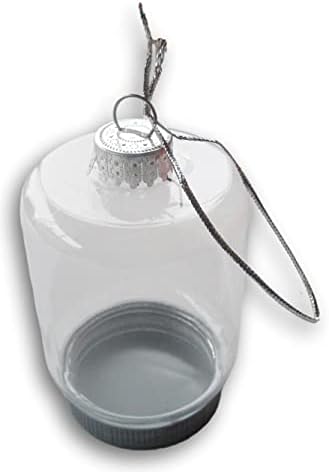 Globo de ornamento de plástico transparente de pedreiro - projeto de artesanato para preencher com memória ou lembrança - 2,5 x 4,5 polegadas