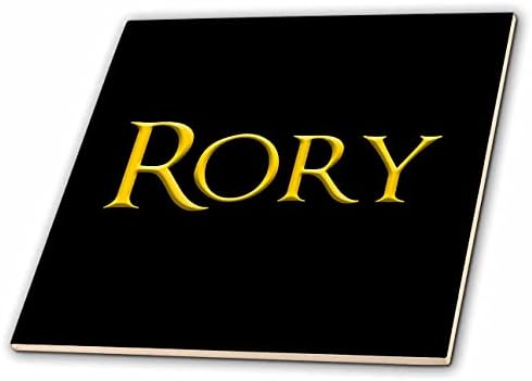 3drose Rory favoreceu o nome masculino nos EUA. Amarelo em charme preto - telhas