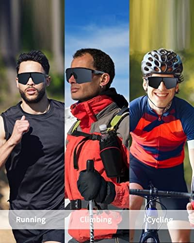 Óculos de sol esportivos para homens mulheres, copos de bicicleta de beisebol juvenil UV 400 Proteção adequada para corrida de pesca